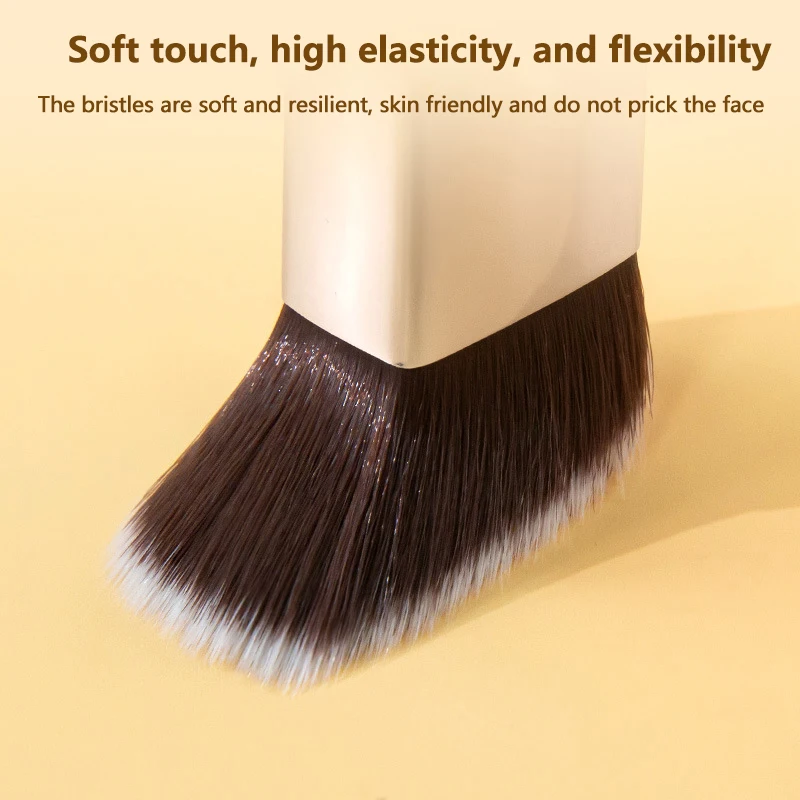 Pennelli per fondotinta per fard liquido ad angolo quadrato Pennello per fard in crema Professionale per donna Base per il viso Strumenti per trucco morbidi e senza traccia