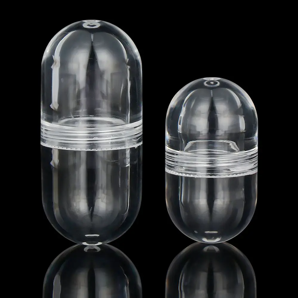 5Pcs/set Portable Empty Capsule Shell 3ml/6ml Hollow Clear Pill Case Plastic Bottle Tablet Medicine Splitters Holder Box
