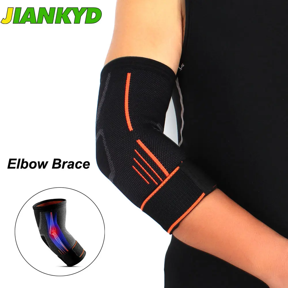 

1Pcs Elbow Brace Compression Support Sleeve, Elbow Brace Adjustable for Tendonitis,Tennis, Golf Elbow, Weightlifting, Workouts