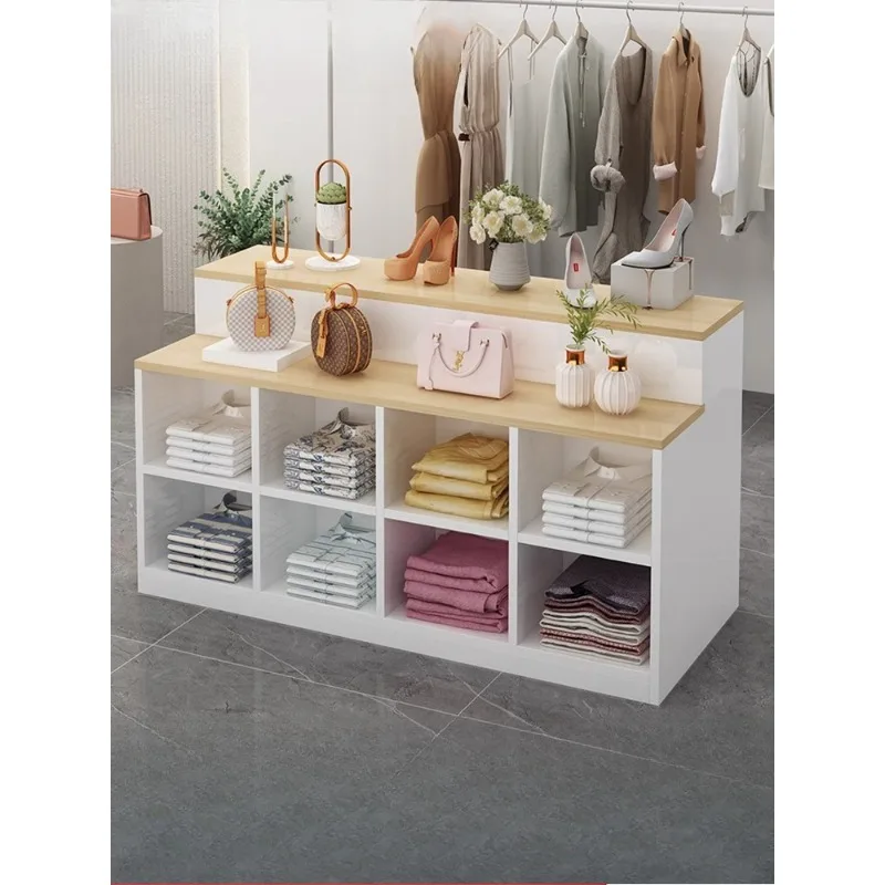 Clothing store Double-sided grid women's clothing store Small Nakajima cabinet Display cabinet Display supermarket