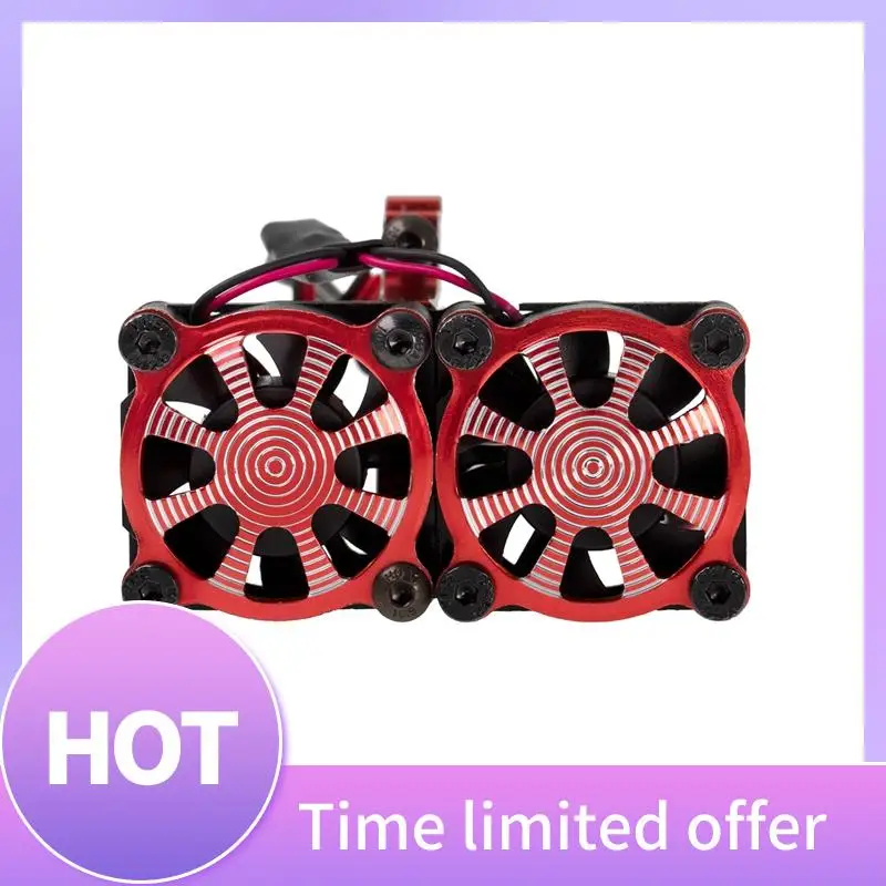 

B68A Motor Heatsink Cooling Fan With Thermal Sensor For 540 550 3650 3660 Motors 1/10 RC Car Axial SCX10 Traxxas TRX4