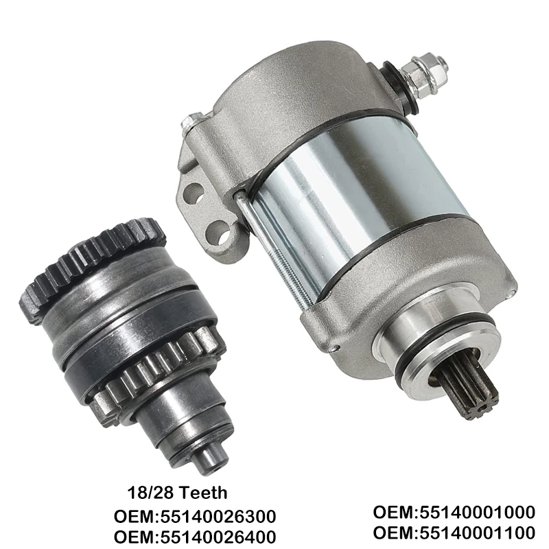 KTM Starter ve Bendix Set için elektrikli motor parçaları OEM numarası: 55140001100 55140026100 55140026400 motosiklet aksesuarları