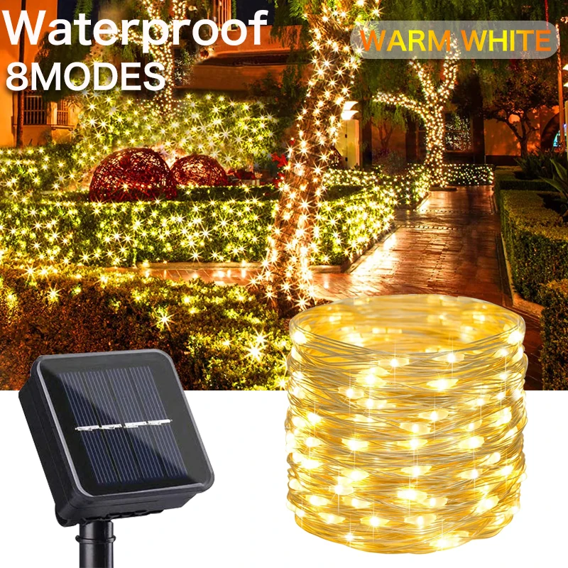 Ultra Long 1000LED Solar String Fairy Light Outdoor Copper Waterproof Christmas Garland Decoration Garden Party 100M/50M/10M/5M, image 7
