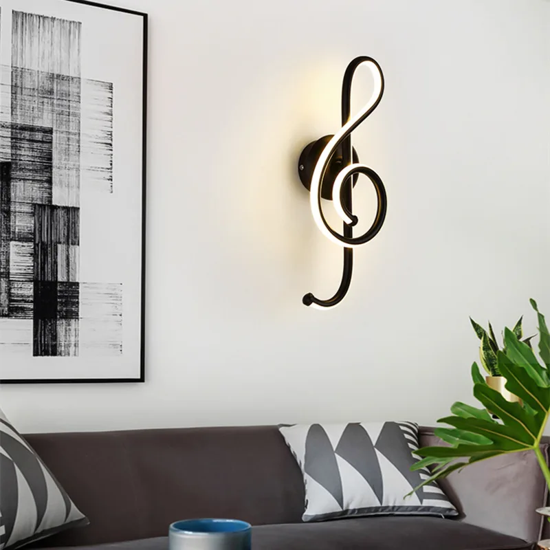 Modern Metal Acrylic Wall Lamps Living Room Restaurant Bedroom LED Indoor Black White Walkway Lighting Decorative Wall Sconces
