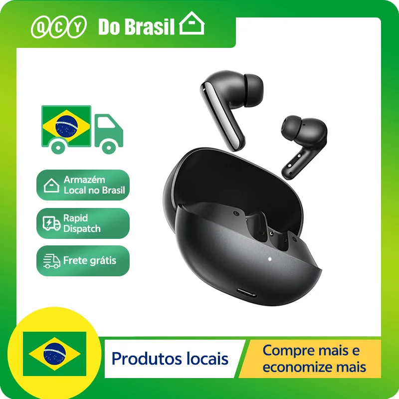 QCY BH25HT20A Fones Bluetooth com ANC -50dB