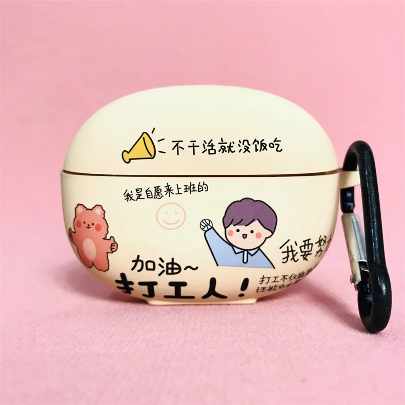 Caso bonito dos desenhos animados para Xiaomi Buds 3T Pro, fone de ouvido sem fio, luva protetora, à prova de choque, capa macia