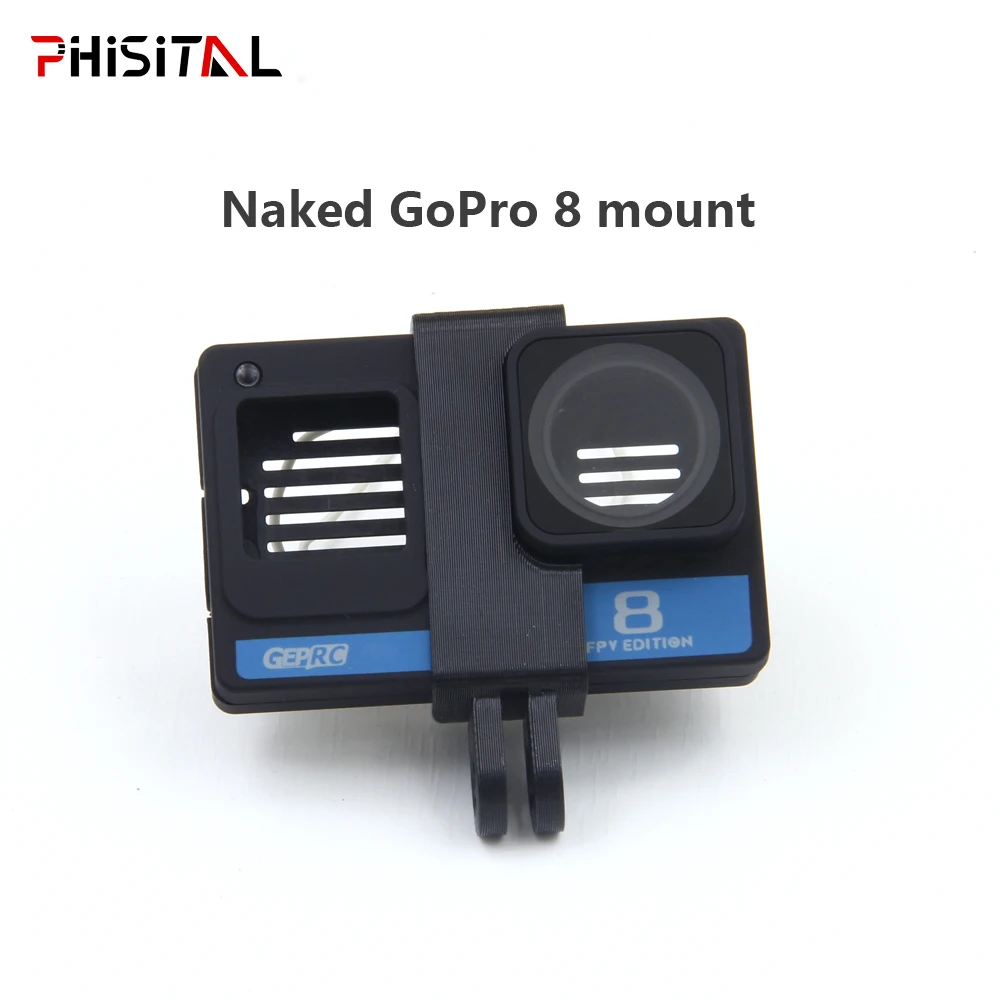 PHISITAL 3D stampato TPU Naked Camera 8 staffa di supporto per GEPRC Naked gopro 8 fpv drone Frame parti fai da te M5/M3/M2 hole