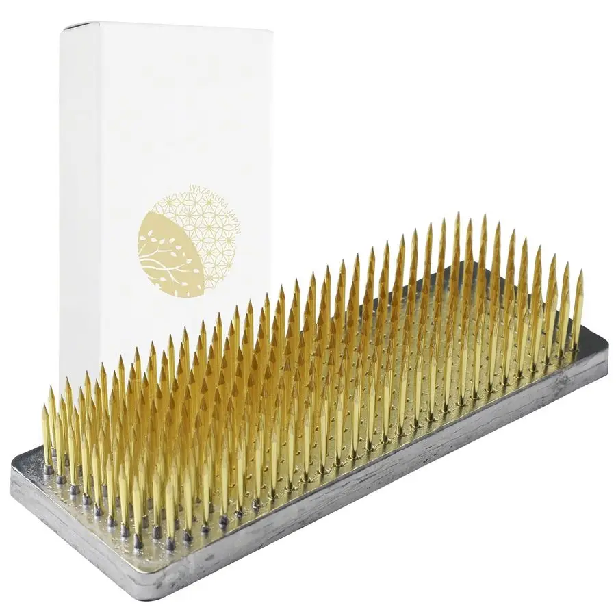 

Japanese Ikebana Kenzan Long Rectangular Flower Holder 4.7 120mm, Made in Japan Floral Arranging Pin Frog Tool 4.7 120mm Long Re