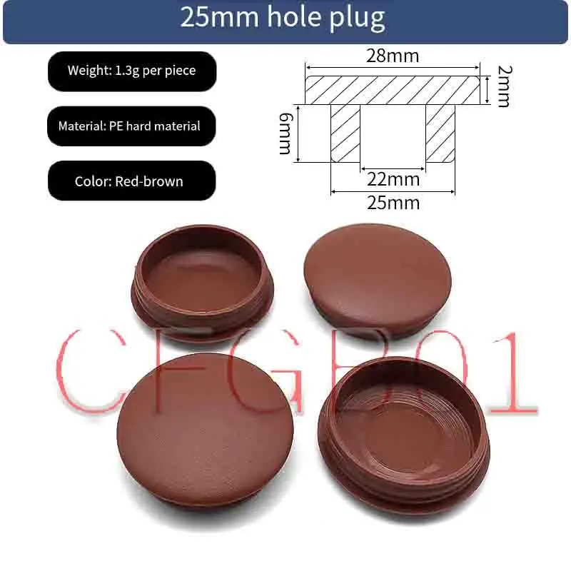 Plastic Hole Cover Cap 20-25mm Brown Coffee Gray Furniture Screw Hole Cover Cupboard Door Cap Decorative Plug For Home Hardware