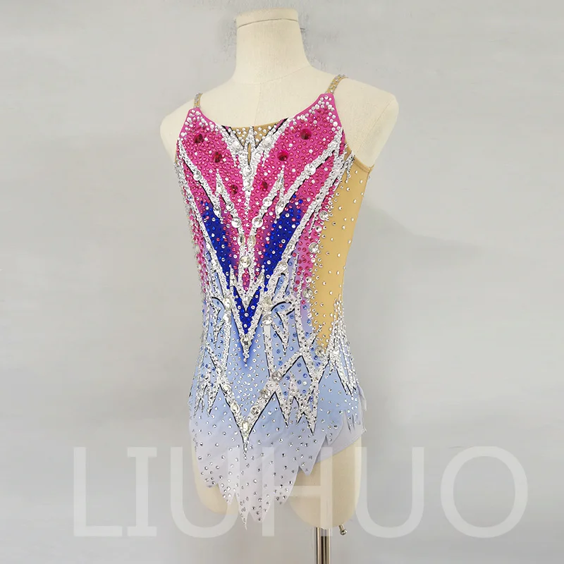 LIUHUO Rhythmic Gymnastics Leotard Competitive Cheerleading Performance For Children