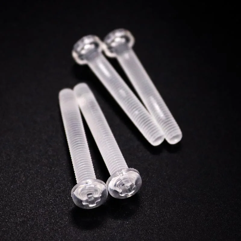 

50pcs M3 M4 Acrylic Clear Transparent Plastic Phillips Round Head Screw Pan Cross Head Bolt Metric Threaded length=4-25mm