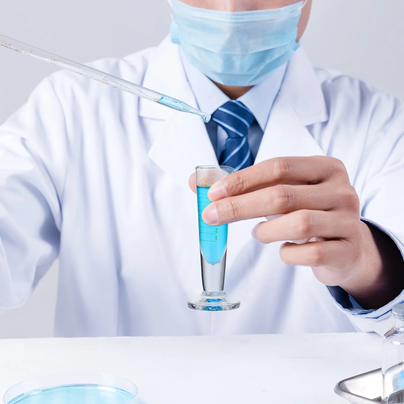 

10Ml Clear Glass Measuring Cup with Precise Graduations Laboratory Grade Tool for Chemistry Baking Coffee Milk Volume Control