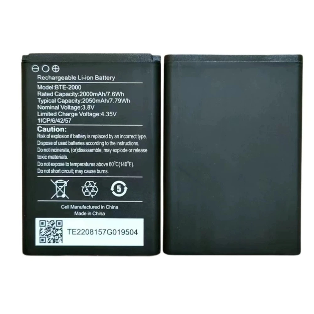 2050mAh BTE-2000 Mobile Phone Battery for CAT S22 Flip Rugged Flip Battery 0 Cycle High Quality Replacement Bateria Grade A Cell