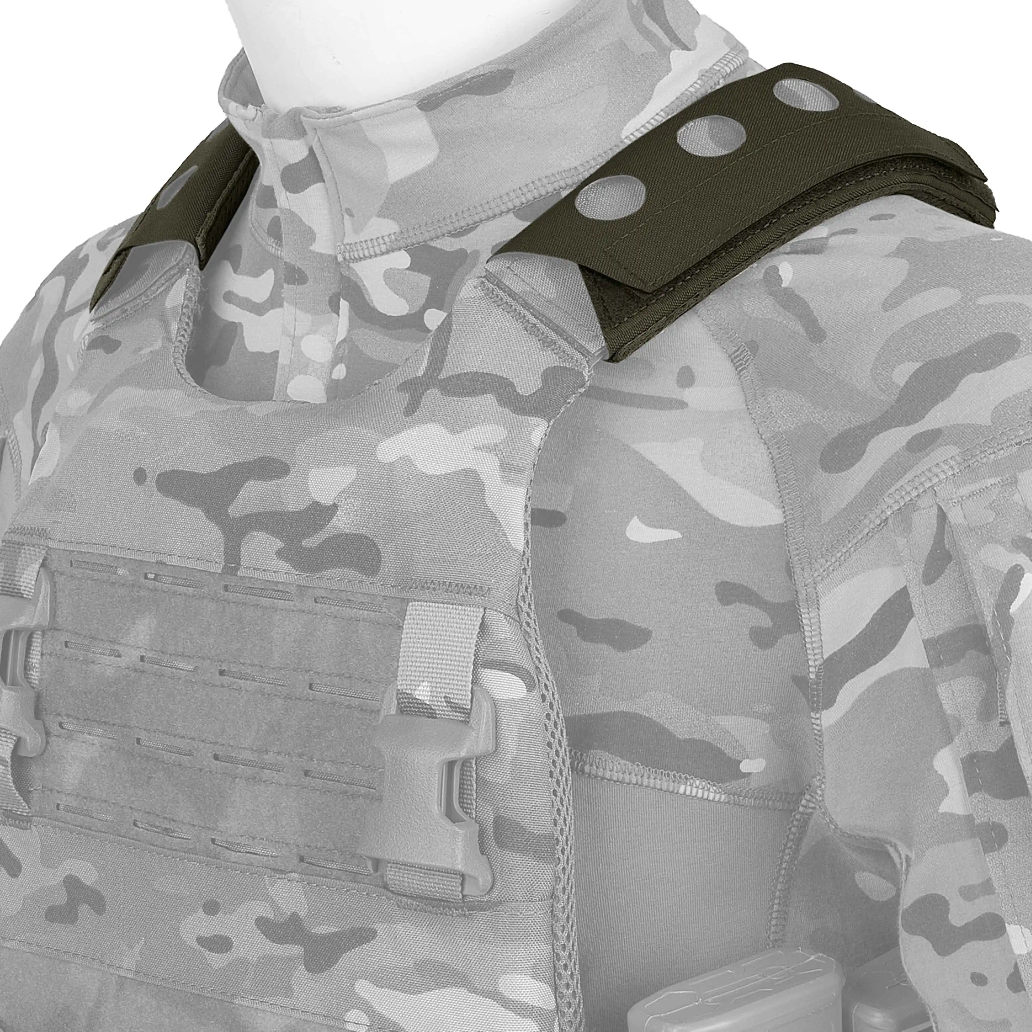 KRYDEX 2 Pcs Tactical Shoulder Pads Lightweight Strap Cover Laser Cut With Foam and Spacer Mesh For Chest Rig Vest Sling Bag