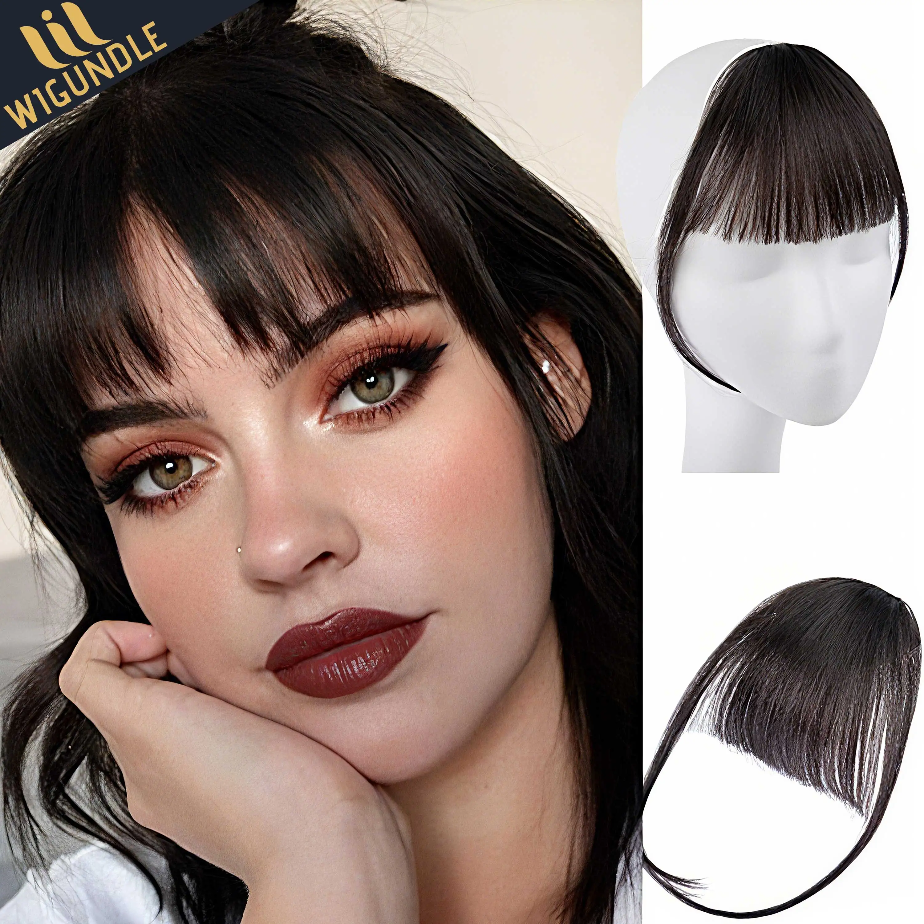 

Synthetic Hair Bang Fake Air Bangs Hair Styling Tools Hair Clip-In Extension Fringe Natural False Hairpiece Women Clip In Bangs