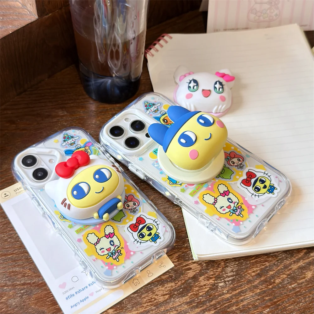 

Funny cartoon rabbit Hello Kitty magnetic stand phone case For iPhone 14 15 pro 16 promax cover silicone soft protective cover