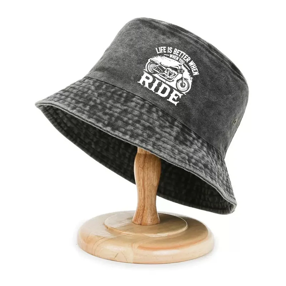 1pc of a Ride Hat, Outdoor Fashion Headwear for Men, Fishing Bucket Hats, Travel Dad Hats, Ideal for Outdoor Activities, Collaps