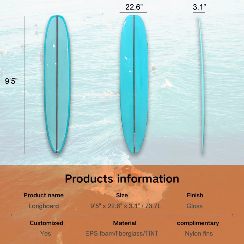 Professional Grade Epoxy Fish Tail Board Custom Logo Acceptable For Surf Shop Resell