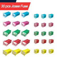 30Pcs Auto Jcase Fuse 20A 30A 40A 50A 60A Tall/Standard Low Profile Jcase Box Shaped Blade Fuse for SUV Trailer Pickup Truck