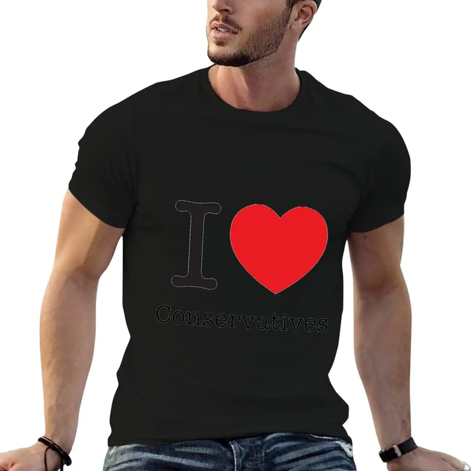 

I LOVE Conservatives T-Shirt designer shirts Short sleeve tee Men's clothing