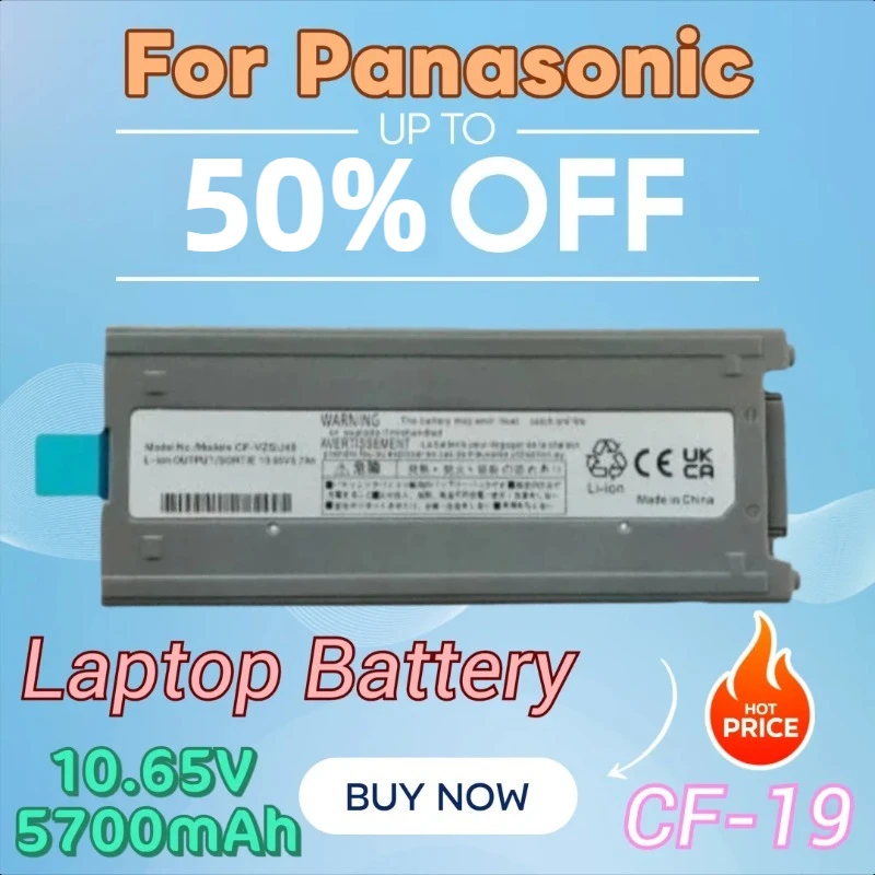 

100% новый высококачественный аккумулятор для ноутбука 10,65 В 5700 мАч CF-19 для Panasonic Toughbook CF-VZSU48 CF-VZSU48U CF-VZSU50