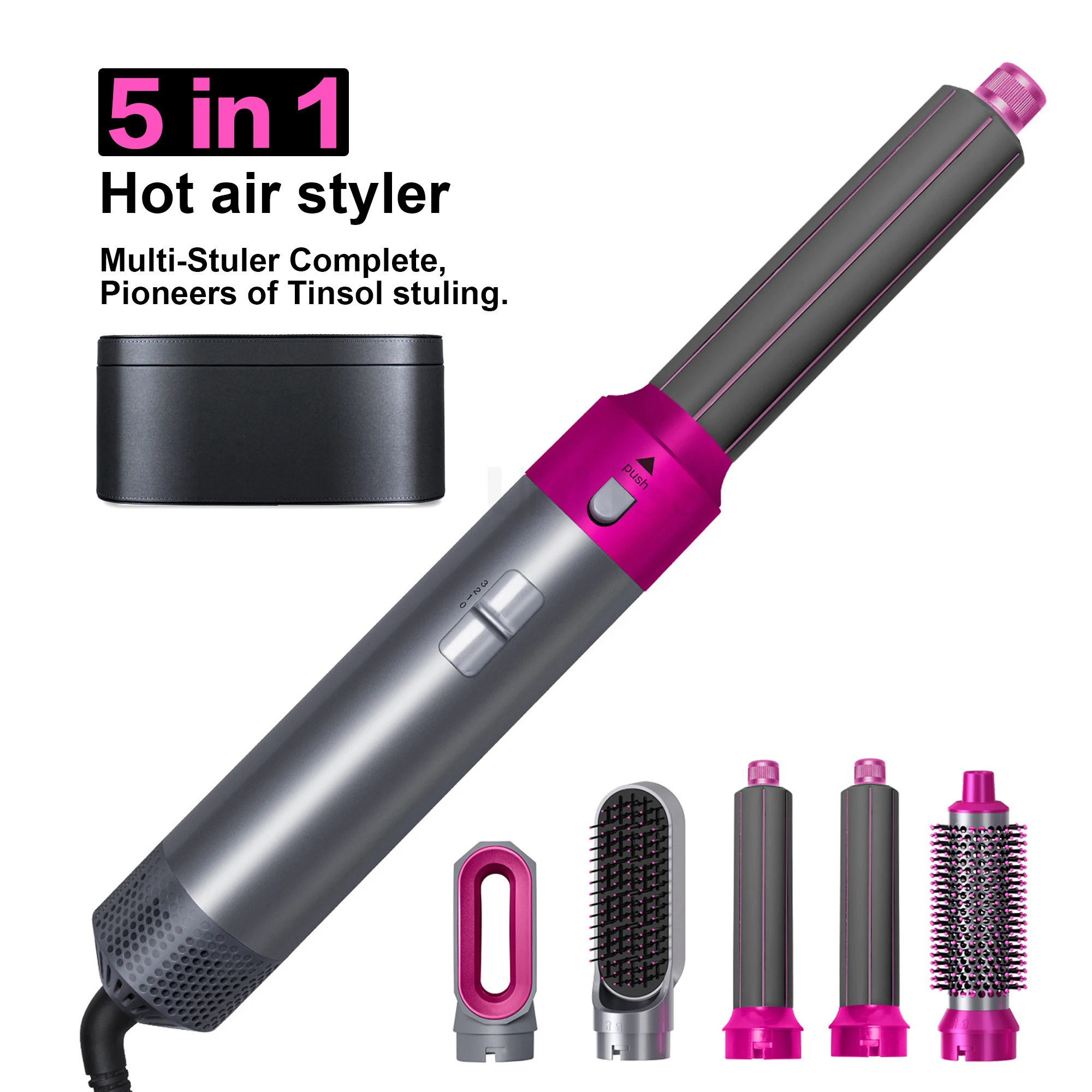 New Hair Dryer Multi Hair Styler 5 in1 Curling Iron Hair Straightener With Hair Brush Hairdryer For Hair Dryer Hair Multi Styler