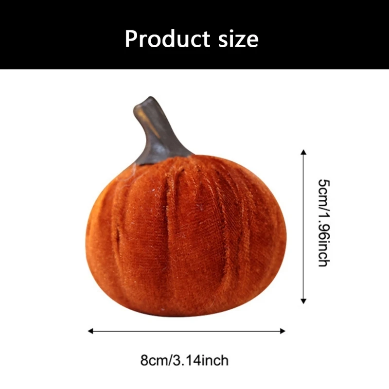 

Textured Faux Realistic Pumpkin Ornament for Festival Shelf Mantels Styling Thanksgiving Desktop Centerpieces