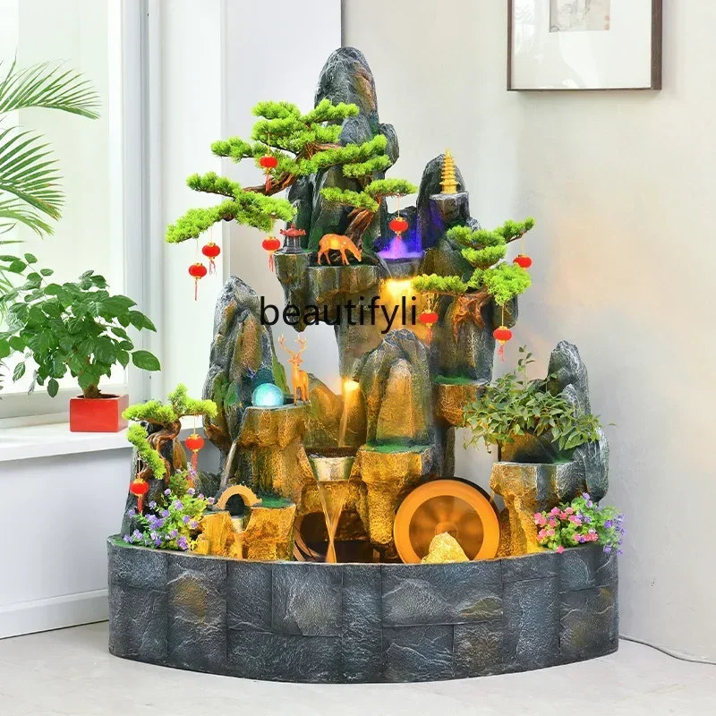 

YH8 Large Chinese rockery, flowing water fountain ornament, courtyard entrance balcony, landscape decoration opening gift