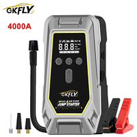 GKFLY 4000A/7000A Car Jump Starter Power Bank 150PSI Air Compressor Tire Pump Car Battery Booster 12V Starting Device