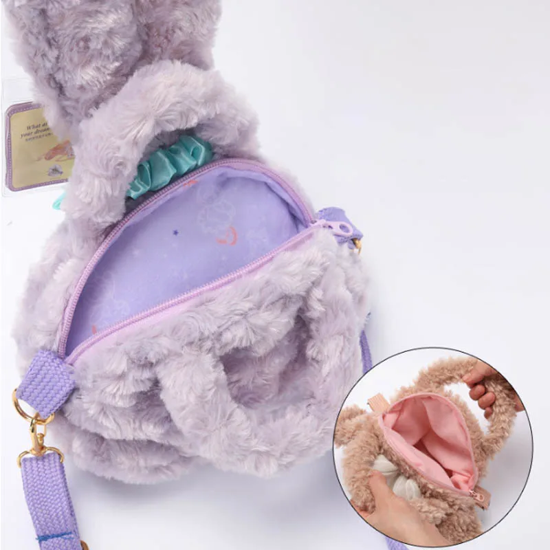 Disney StellaLou ShellieMay Plush Bag Cartoon Cute Plush Toy Backpack Kawaii Students Single-shoulder Bag women Gifts