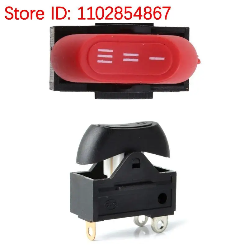 Junho 2025 Cabelo cabelo elétrico Rocker Switch Secador cabelo Partes 3 pinos Red Black Red