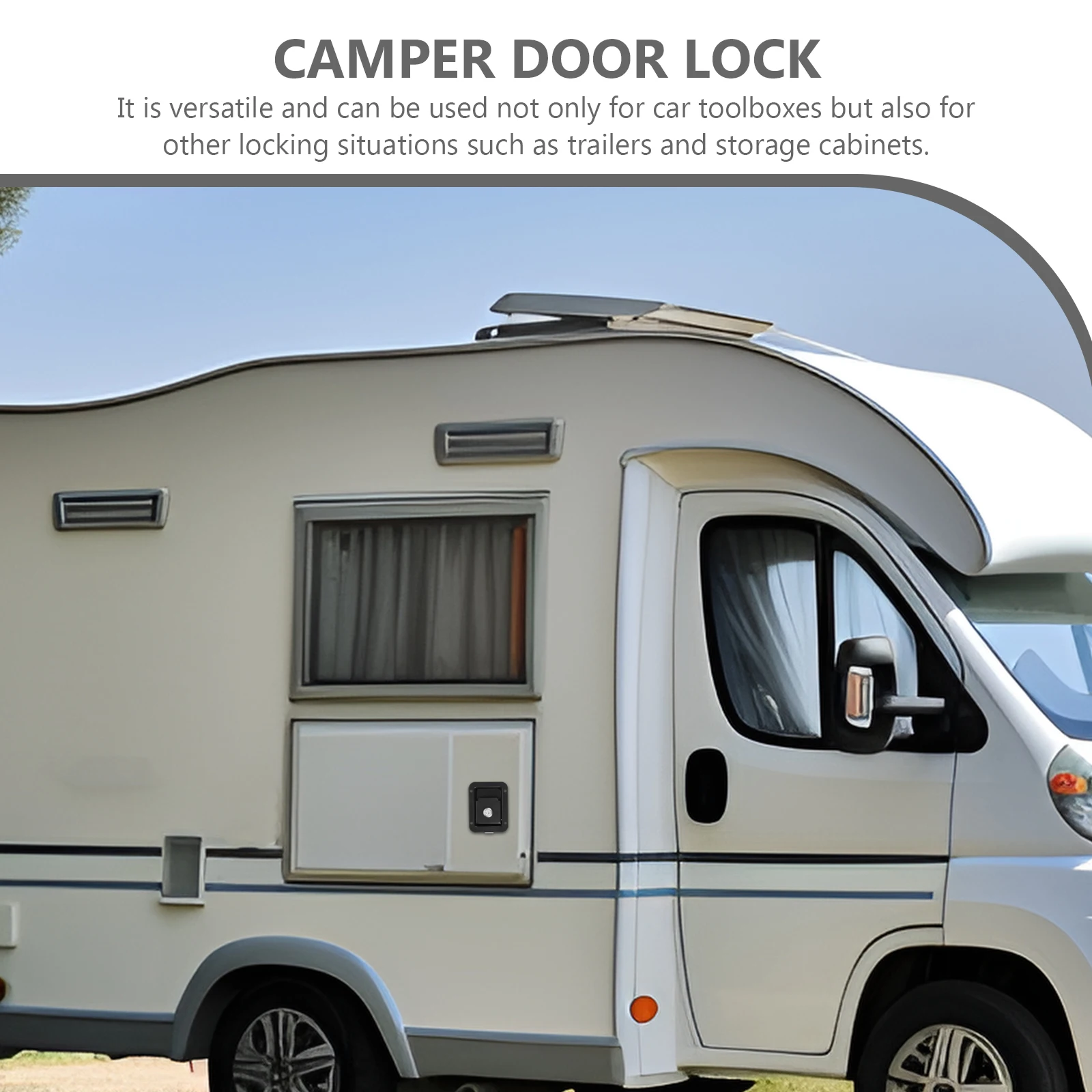 

Panel Lock Black Stainless Steel RV Rv Door Latch Door Camper Toolbox Latch Truck Storage Cabinet Locks Hardware