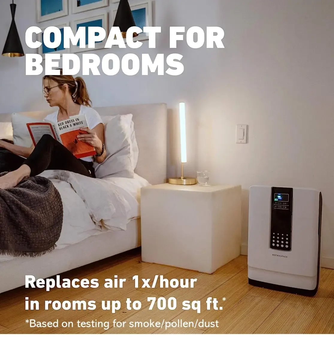 HATHASPACE-Smart Air Purifiers for Home, Large Room, HSP001, True HEPA, Filter  Allergens, Pets, Smoke, Remov