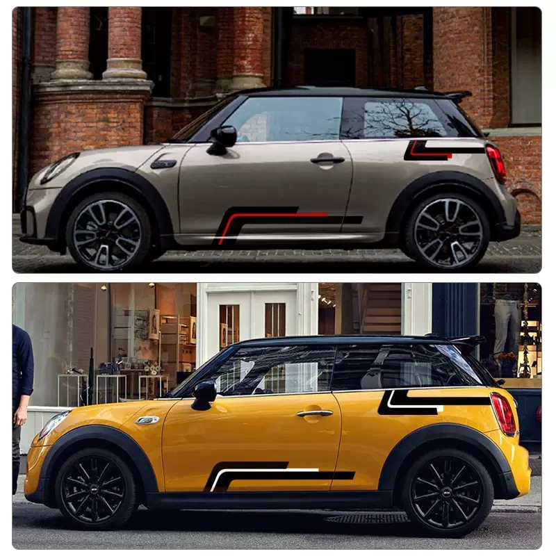 

Автомобильная наклейка для Mini Cooper R56 R57 R58 R50 R52 R53 R59 R61 R60 F60 F55 F56 F54 флаг стильные боковые полоски наклейки аксессуары