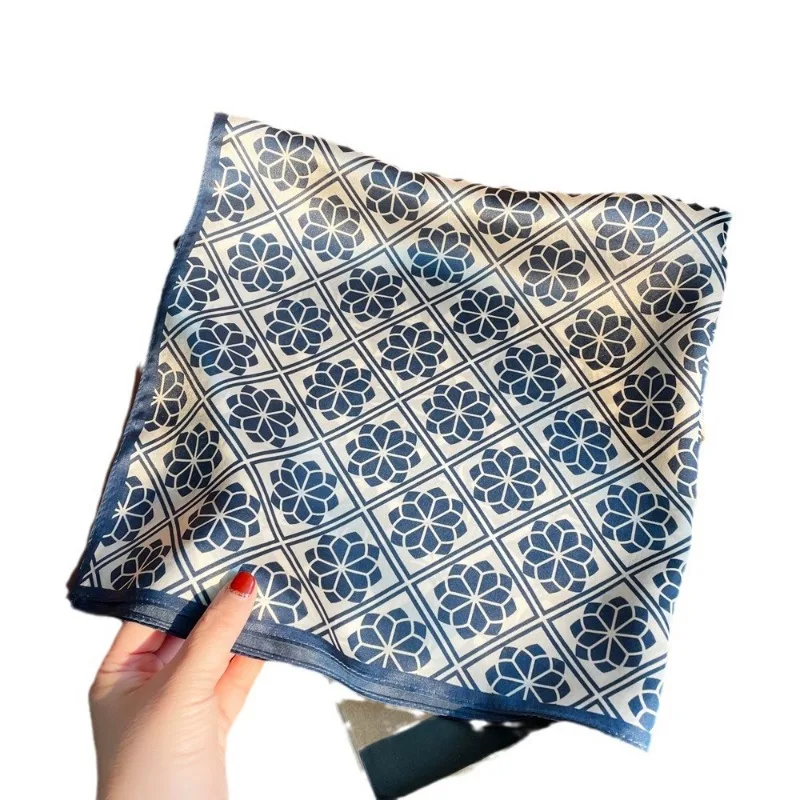 retro-blue-floral-print-silk-feel-scarf-women-elegant-satin-square-neck-scarf-multifunctional-bandana-for-office-and-daily-wear
