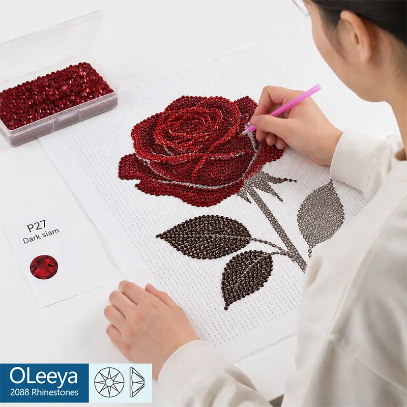 OLeeya Dk.siam SS16-SS30 High Quality AAAAA 2088 8 Big 8 Small Rhinestone Crystal Flatback Glitter Stone DIY Nail Art Decoration