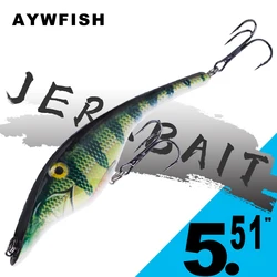 AYWFISH 14CM 42G Jerk Bait Sinking Hard Body Minnow Saltwater Lipless Crank Wobbler Fishing Lure Jerkbait For Pike Musky Fishing