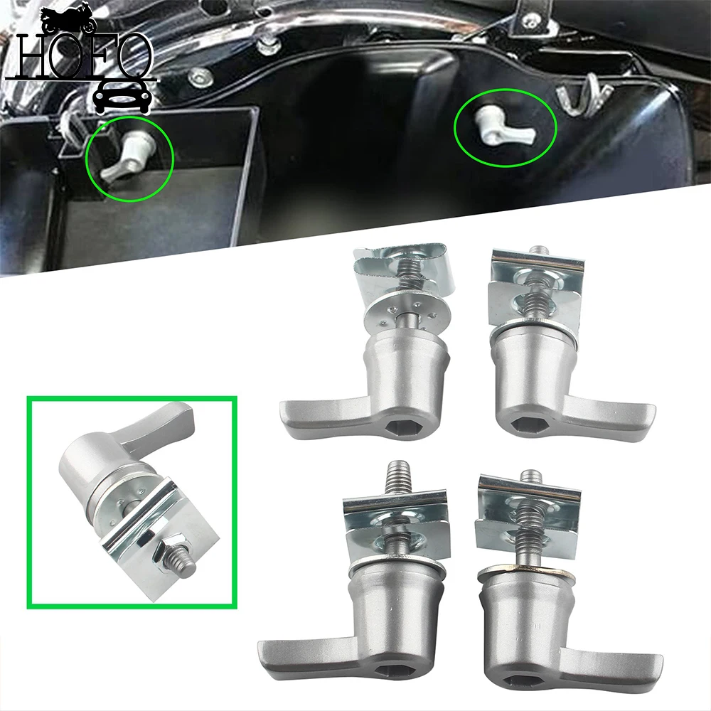 

4Pcs Motorcycle Saddlebag Lock Mounting Screw Kit For Harley Touring FLT FLHT FLHTCU Road King Street Glide Electra Glide 1993-