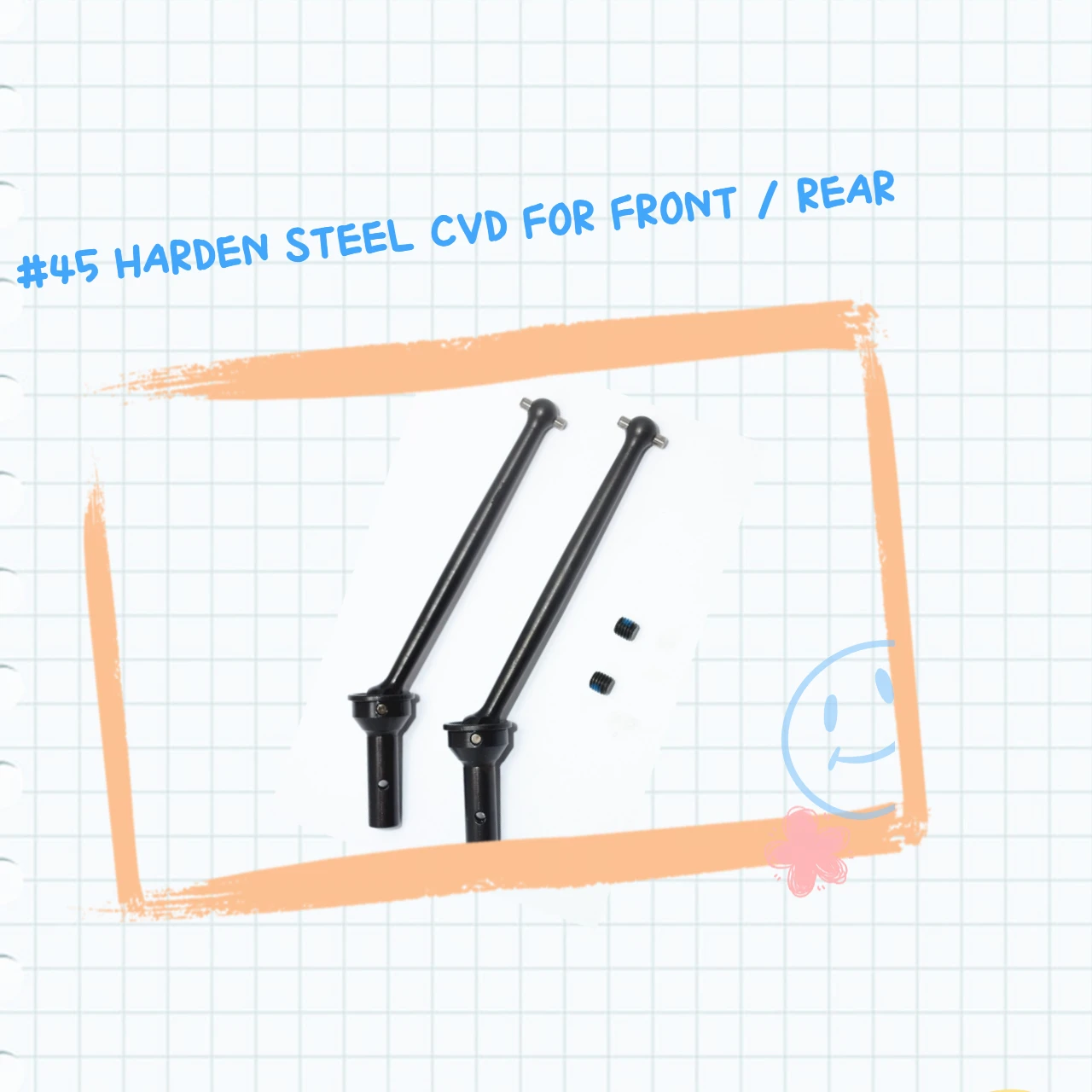 # 45 Cvd en acier trempé pour avant/arrière pour ARRMA Senton 6S Blx Super-Duty court