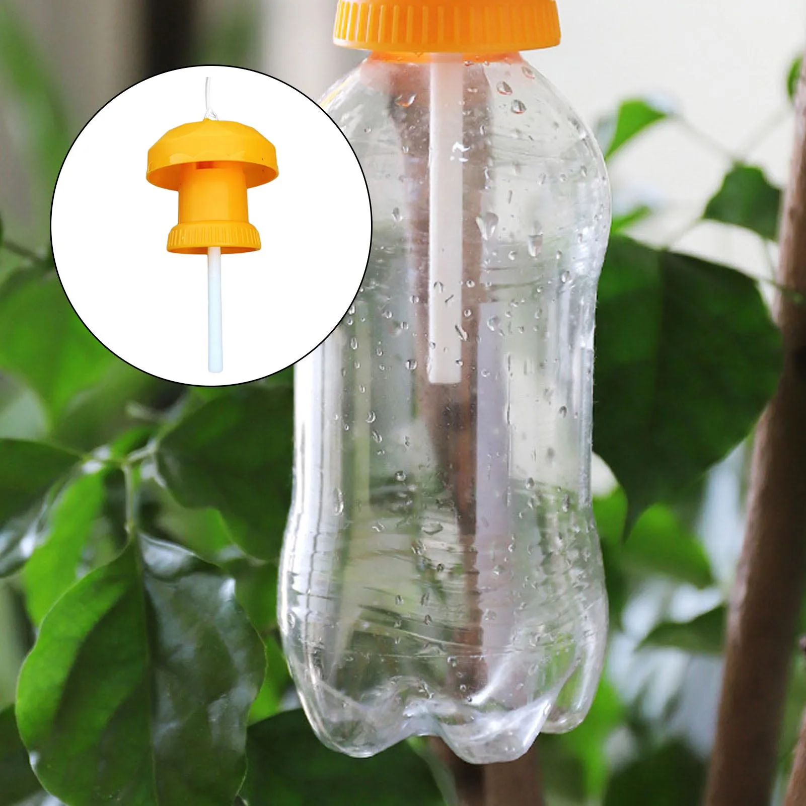 10pcs Fruit Fly Trap Lid Effective Pest Control Device for Garden Orchard Farm Vegetable Patch Hanging Plastic Insect Catcher