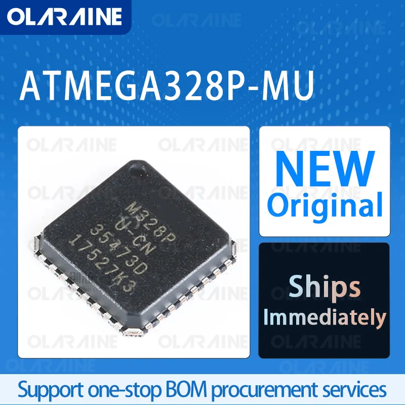 

1/5/10Pcs ATMEGA328P-MU QFN-32 original ic chip 8-bit microcontroller RoHS Core AVR Program memory 32 kB Voltage 5.5 V