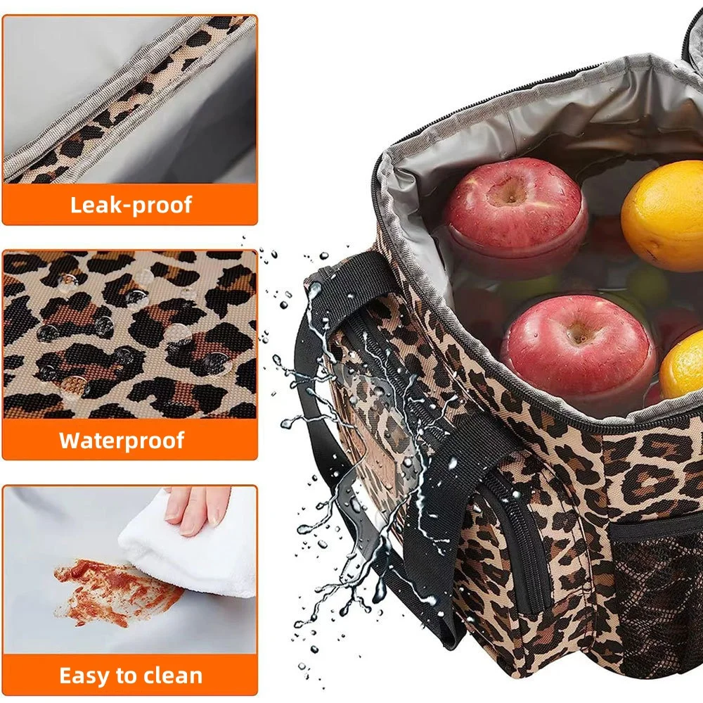 15L Large Oxford Cloth Thermal Insulated Lunch Bag Box For Women Portable Cross-Body Food Pouch Adult Cooler Cooling Tote Bag