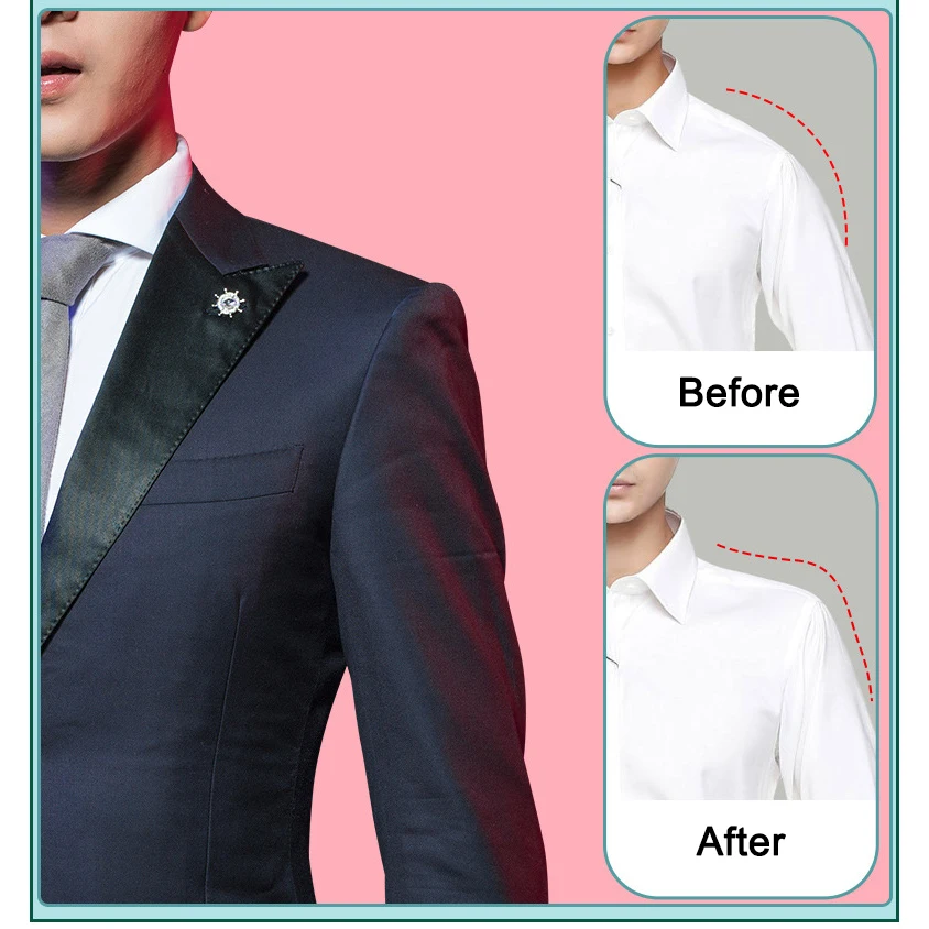 Spallina invisibile in silicone Unisex antiscivolo spalla Enhancer uomo donna spalla adesivo Blazer t-shirt abiti accessori