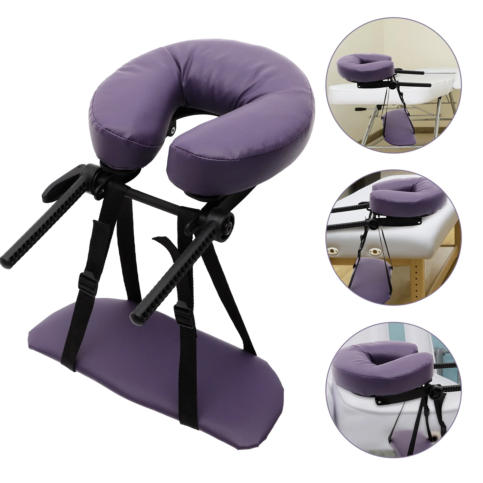 Decorative Pillows Massage Bed Supplies Table Face Chair Comfortable Headrest Purple Beauty Salon