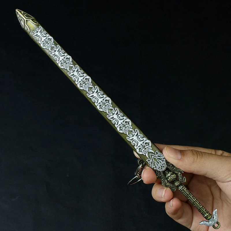 25 سنتيمتر/9.84in أنيمي الطرفية سلاح معدني نموذج لي جينغلونغ الحكمة السيف سبيكة حلية جمع هدايا للبنين لعبة سطح المكتب #5