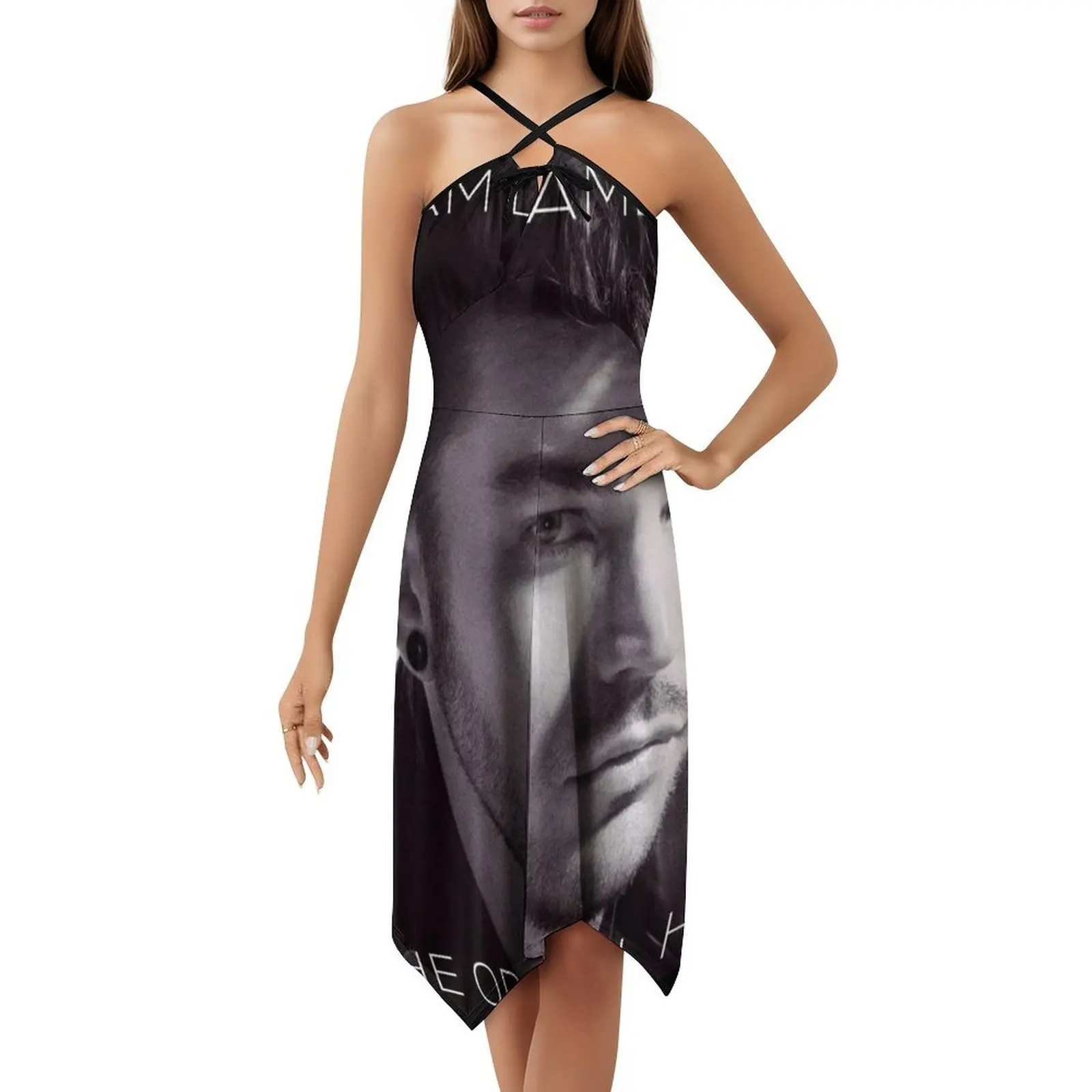 فستان آدم لامبرت الأصلي الكوري العالي غير الرسمي للنساء فساتين مكتب يومية بسيطة للسيدات آدم لامبرت الصوتي لايف