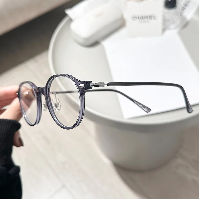 Ultra Light Acetate Fashion Vintage Round Eyeglasses Small Size Eyewear Myopia Astigmatism Optical Prescription Frames Man Woman