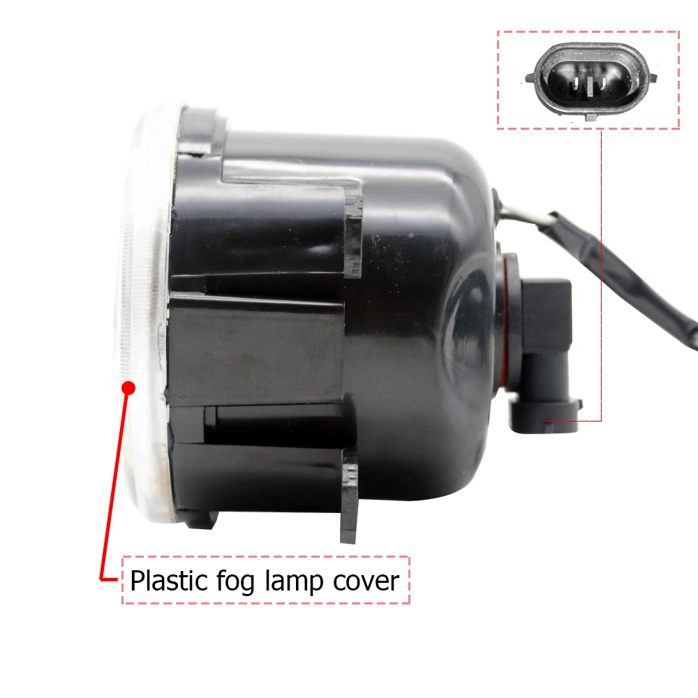 Led Fog Lights Assembly Lens Angel Eye DRL Daytime Running Light or Fog Lamp Shade Cover for Ford Edge II 2015 2016 2017 2018 detail image 3