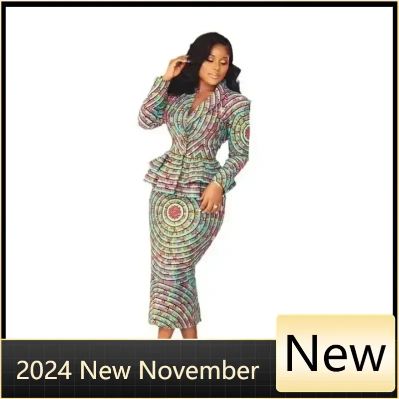 

Customized Customized 2 Piece Skirt Sets African Dresses for Women Party Evening Africa Clothes Office Lady Dress Dashiki Ladies