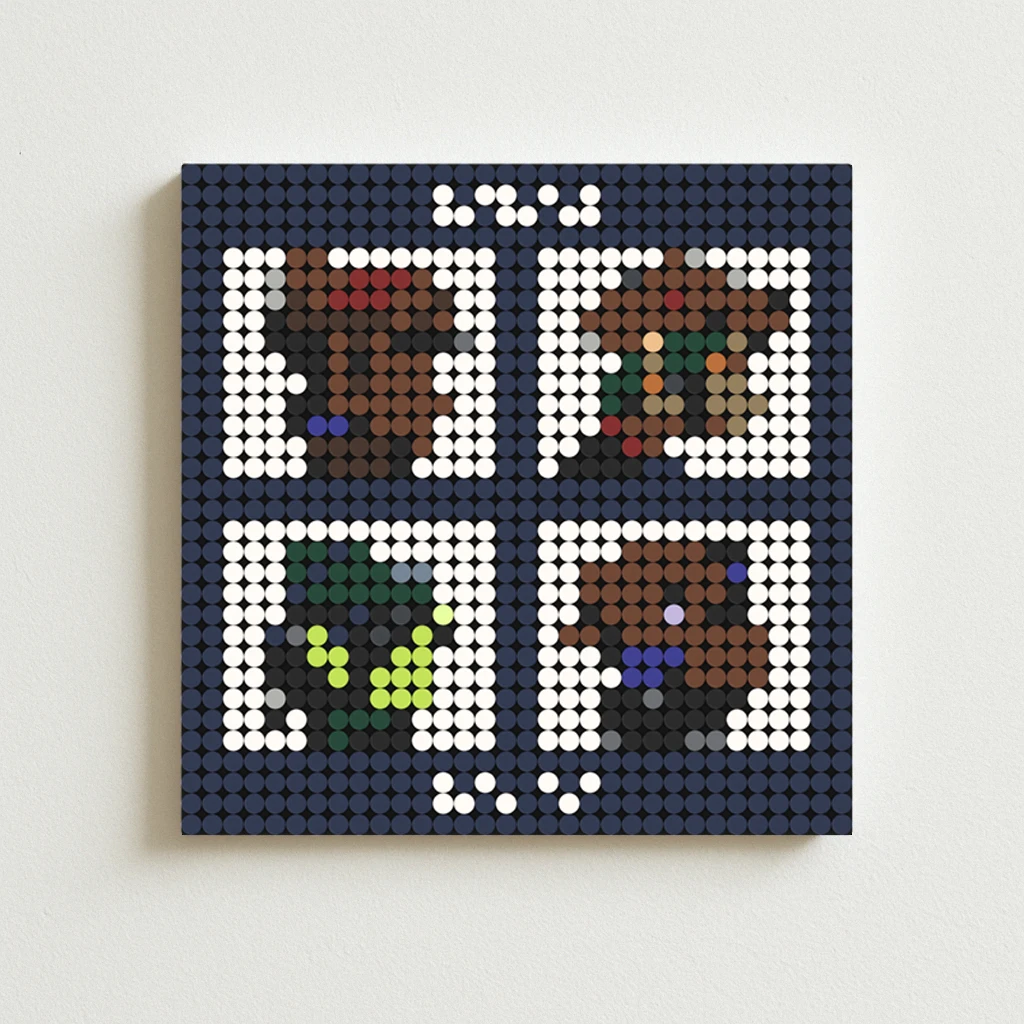 

Gorillaz Demon Days Album Cover DIY Pixel Mosaic Building Blocks Set Brick Art DIY Mosaic Brick Painting